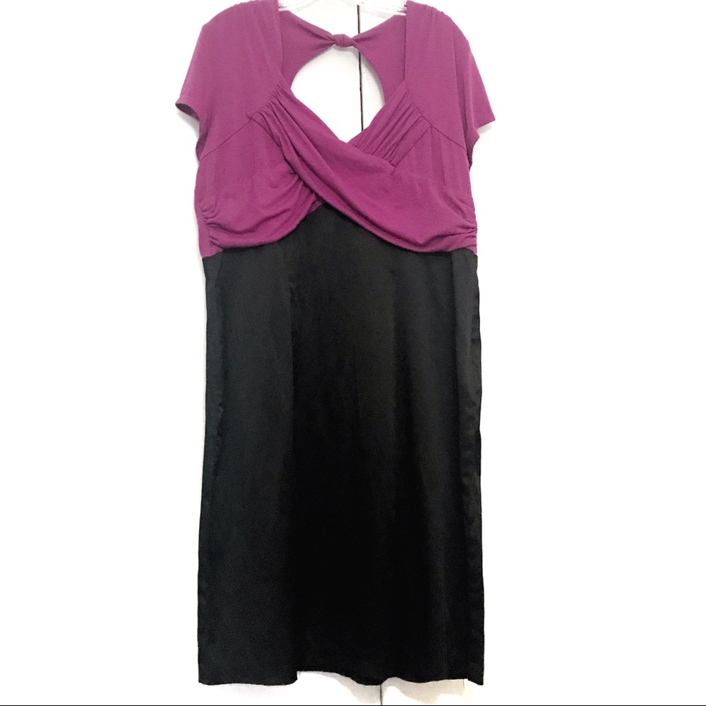 TORRID/WRAP TOP DRESS/MAGENTA&BLACK/SIZE 18/D8
